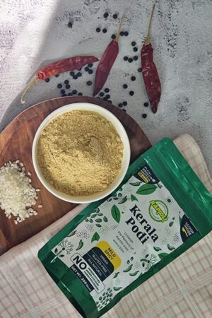 Kerala Podi in bowl and pouch