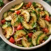 Cucumber and tomato salad with a light podi dressing