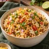 Murmura bhel with peanuts, onion, tomato and podi