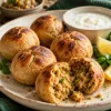Baked litti with a roasted sattu filling