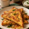 Golden podi savoury French toast triangles
