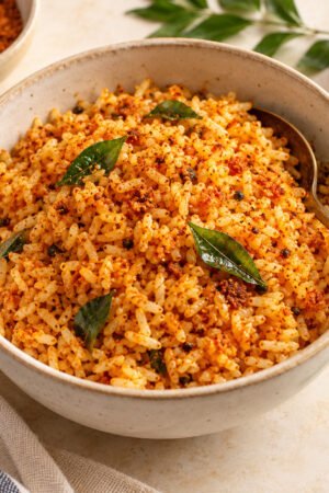 Rapidli Andhra Podi serving inspiration: andhra mix. Food shown is not included.