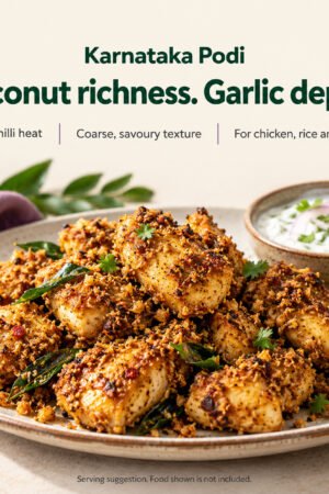Rapidli Karnataka Podi serving inspiration: Flavour, heat and signature serving idea. Food shown is not included.