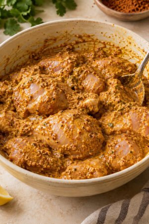 Rapidli Karnataka Podi serving inspiration: karnataka marinate. Food shown is not included.