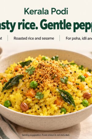Rapidli Kerala Podi serving inspiration: Flavour, heat and signature serving idea. Food shown is not included.