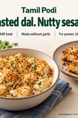 Rapidli Tamil Podi serving inspiration: Flavour, heat and signature serving idea. Food shown is not included.